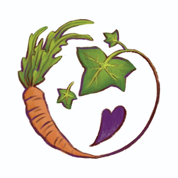 Logo carotte aubergine